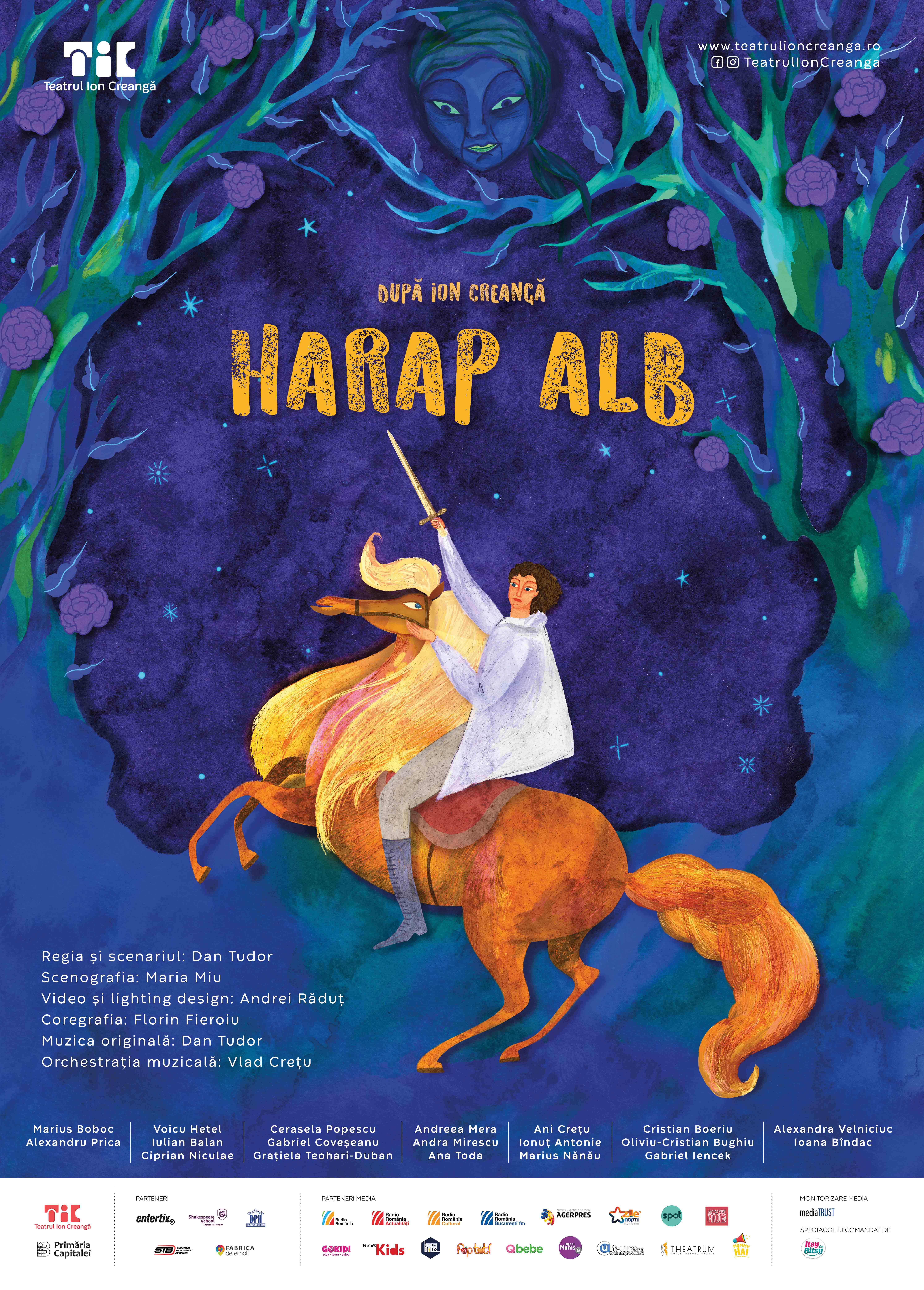 Harap Alb aduce magia la aniversarea Teatrului Ion Creangă - Premieră extraordinară pentru copii peste 6 ani pe 4 mai!