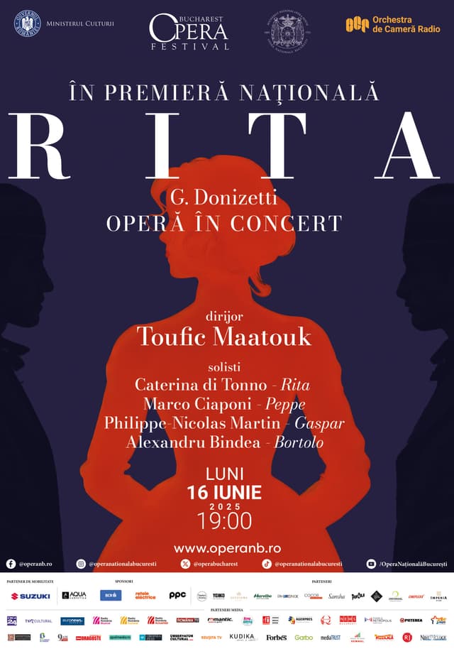 Rita de Gaetano Donizetti, în premieră la Bucharest Opera Festival cu Orchestra de Cameră Radio pe scena ONB, 16 iunie!