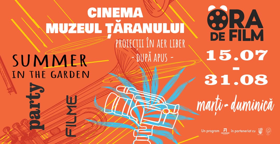 Vizionări sub cerul liber și premiere de top la Ora de film din Grădina de Vară a Cinema Muzeul Țăranului