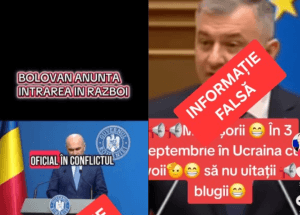Premierul nu a anunțat intrarea României în război!