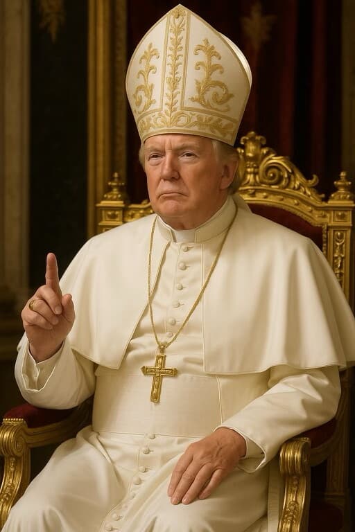 Donald Trump ca Papă într-un Fotomontaj Viral pe Rețelele Sociale ale Casei Albe înaintea Conclavului pentru Alegerea Succesorului Papei Francisc