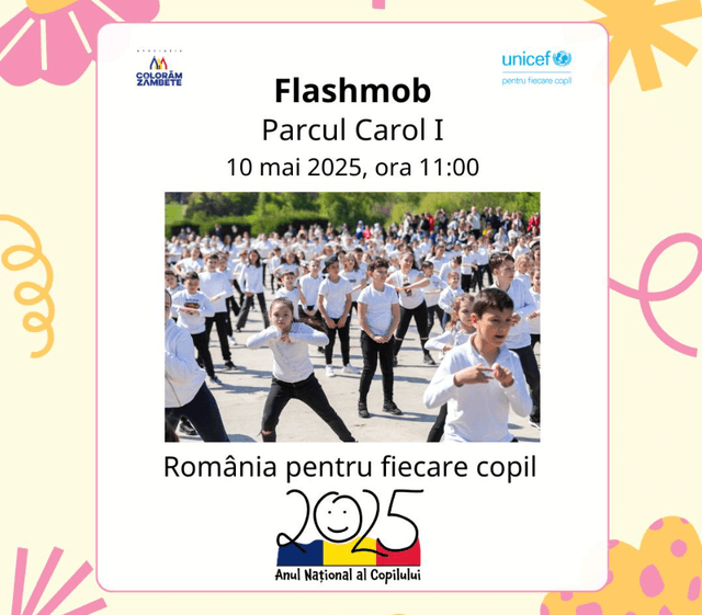  500 de Copii în Flashmob Emoționant la București pe Nota Va fi bine în Parcul Carol I, pe 10 Mai