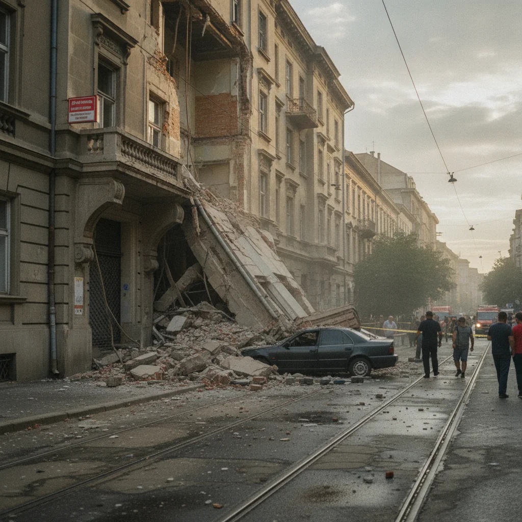 Calea Griviței 397: planșeu degradat după prăbușirea de la 399