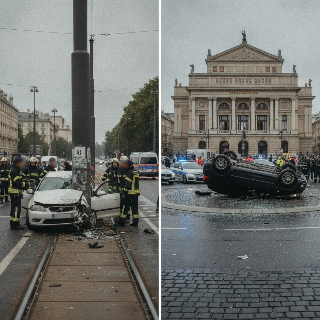 Două accidente grave în București, sâmbătă dimineață: impacturi pe Turda și la Operă