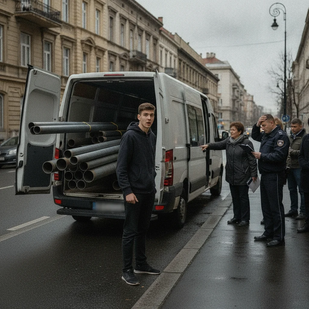 Fiat Ducato furat, lăsat pe trotuar în Sectorul 1 al Capitalei