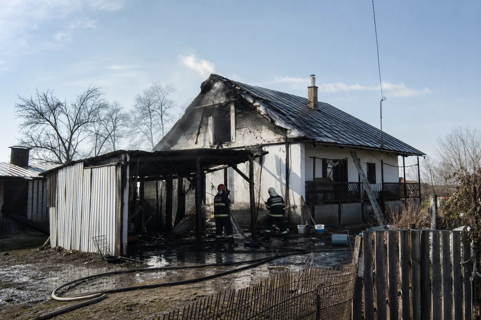 În Ilfov, la Piscu–Ciolpani: incendiu de casă pe 100 mp, lichidat fără victime