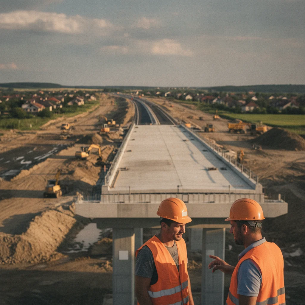 Lotul 1 Nord al A0: asfaltarea avansează, dar mai sunt multe lucrări până la deschiderea traficului