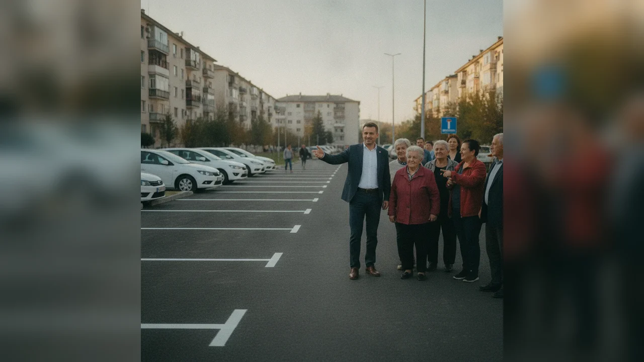 Parcare nouă pe strada Nițu Vasile din Sectorul 4. Zona a fost curățată și reorganizată
