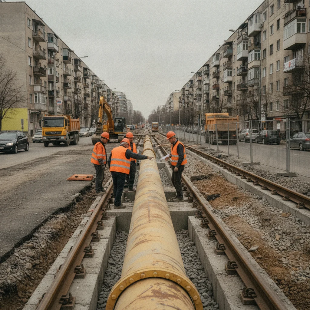 Prelungirea Ghencea: lucrări la canalizare și infrastructura tramvaiului