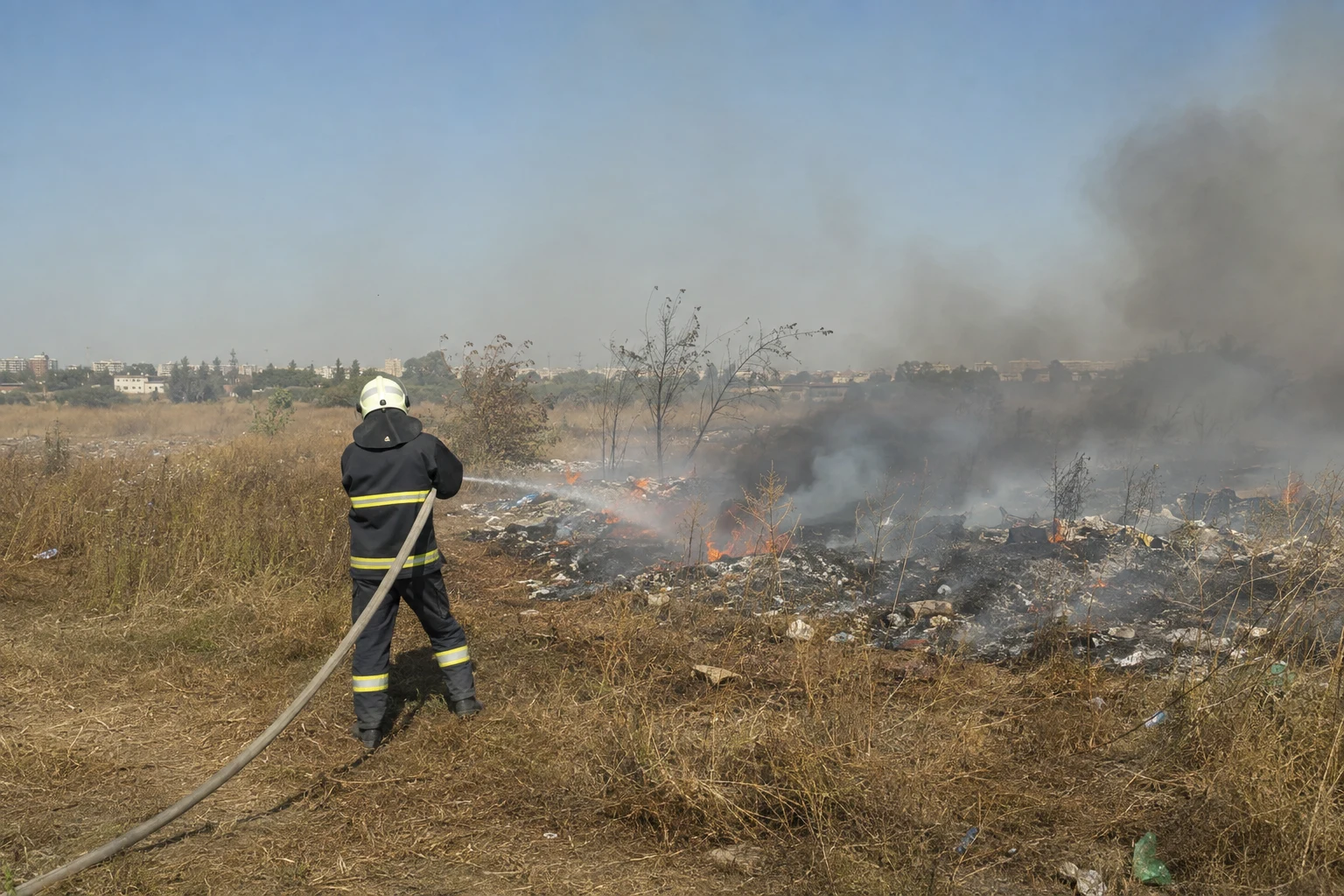 Sector 5, Drumul Sanpaul: ~40.000 mp de vegetație uscată, în flăcări