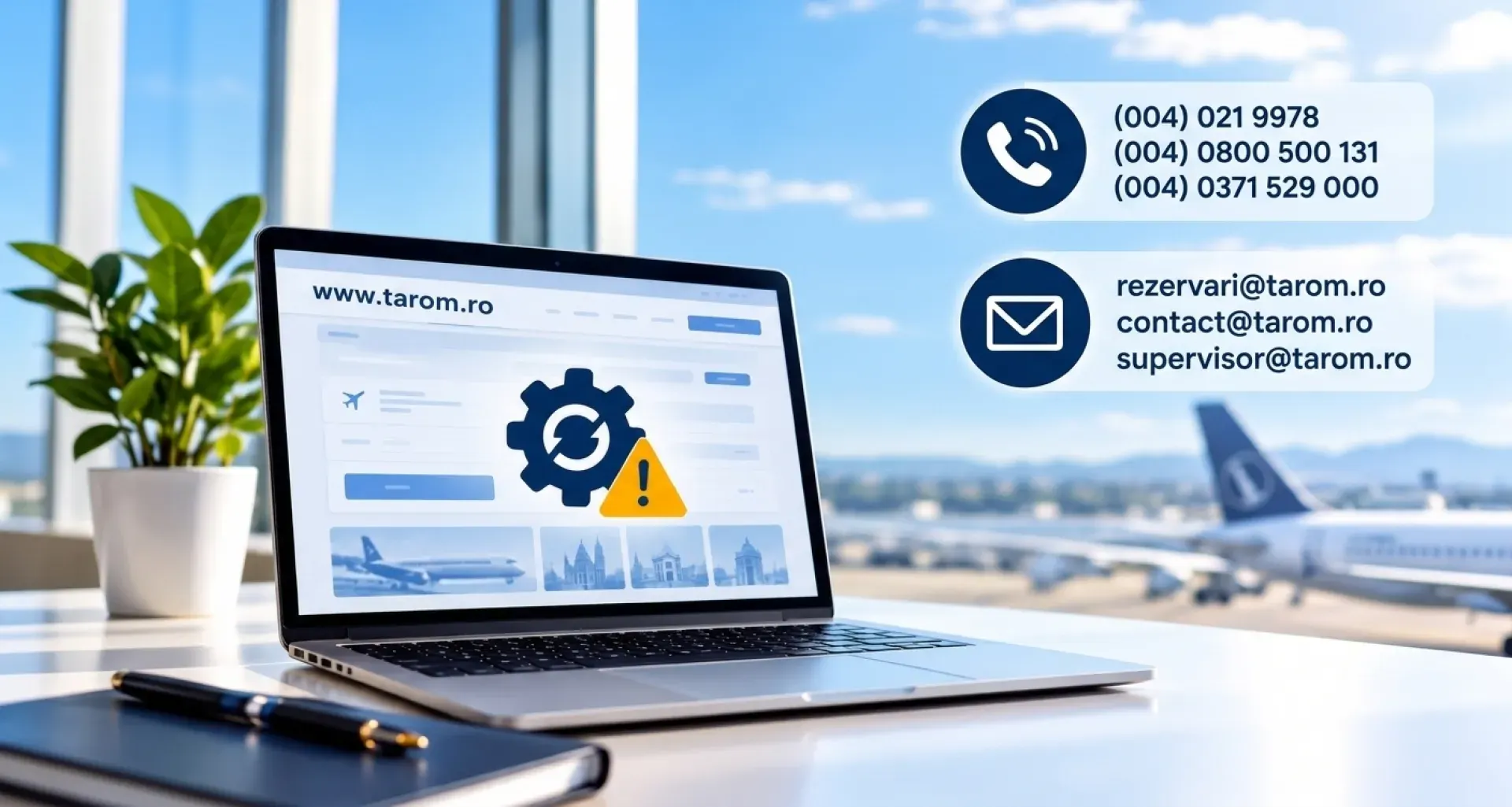 TAROM: site-ul, în actualizare; zborurile merg normal, biletele pot bloca