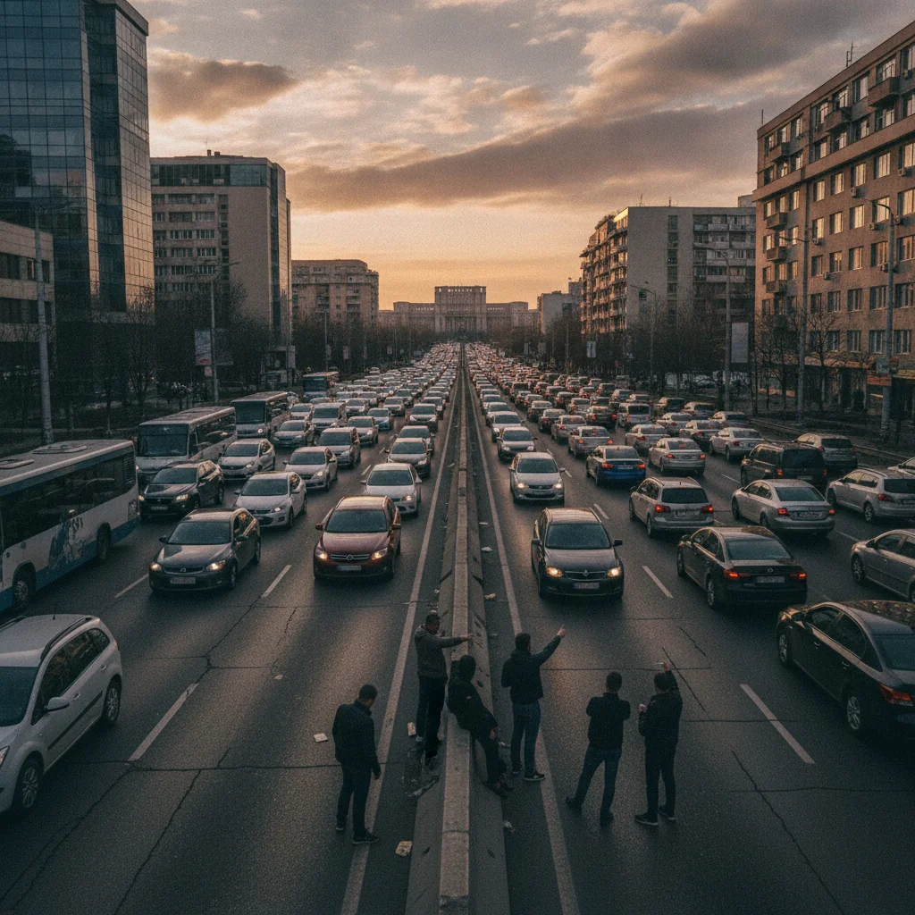 Trafic blocat în București: 85 de minute între Pipera și Palatul Victoria