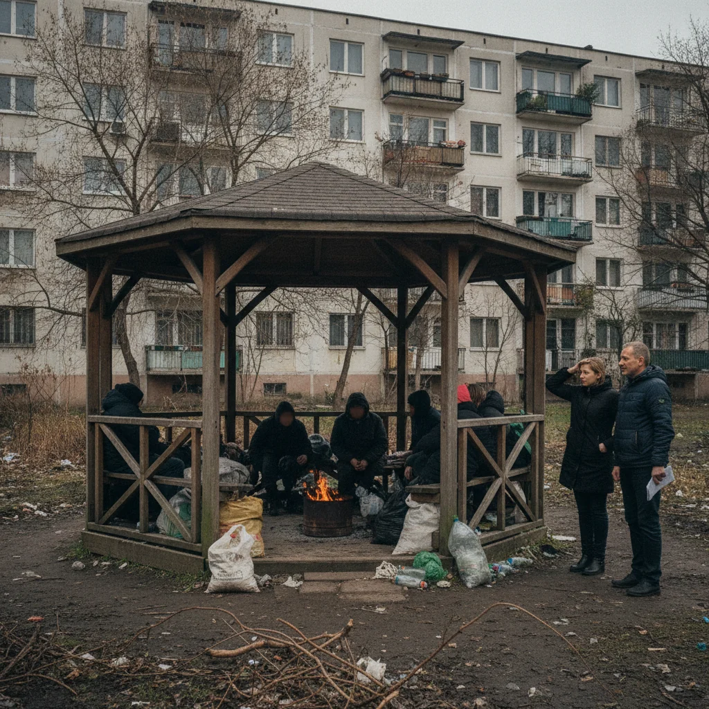 Verificări la foișorul de pe Strada Sura Mare, după sesizările locatarilor din Sectorul 4